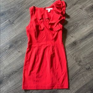 Red fitted dress